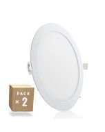 Pack 2 placas LED 20w 2000lm 4200ºk circular 40.000h  [gr-rdp15-20w-w-pk2-