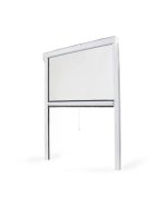 Mosquitera enrollable para ventana recortable 150x160 cm - PVC blanco