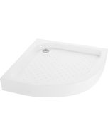 Plato de ducha antideslizante 80x80cm, semicircular blanco