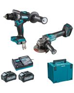 Conjunto de 2 máquinas 40 v máx li-ion 4 ah xgt (df001g + ga005g) Makita -