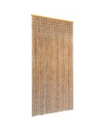 vidaXL cortina de bambú para puerta contra insectos 90x220 cm