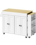 Isla de cocina 189.2x50x87.8 cm color blanco Homcom, hogar - cocina