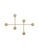 Gancho de pared metálico "dama" - 82 x 10 x 60 cm - oro