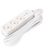 Aigostar regleta 3 enchufes, alargador 3m con interruptor, blanco