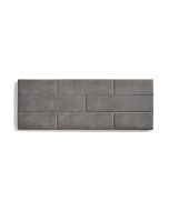 Cabecero de cama 100 muro ladrillos tela antimanchas 112x57x5cm gris