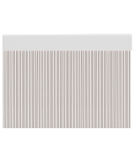 Cortina para puertas de PVC pastel transparente con marrón / 100 x 215