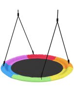 Columpio nido infantil 120x120x180 cm tela oxford, pe multicolor aiyaplay