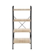 Estantería industrial, 4 estantes 61,5 x 36,5 x 150 cm madera clara