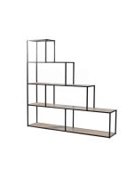 Calicosy - biblioteca de 5 niveles diseño escalera - l160 x h157 cm - color