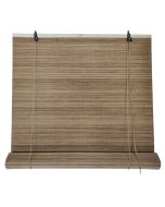 Estor enrollable| 120x200cm| marron| 100% bambu reforzado| persiana madera