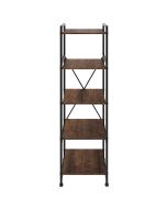 Estantería industrial, 5 estantes 47,5 x 34,5 x 151,5 cm madera oscura