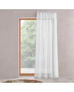 Cortina fruncida visillo blanco semitransparente 140x280cm veskara