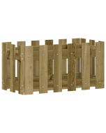 vidaXL jardinera diseño de valla madera de pino impregnada 60x30x30 cm