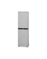 Armario exterior allain, 2 puertas, plástico gris claro 50x39x172h cm