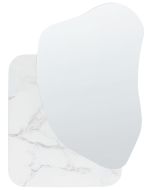 Espejo de pared arvert 60 cm 80 cm mármol blanco