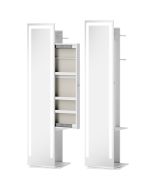 Armario joyero 38.5x38.5x172.5 cm mdf, vidrio color blanco Homcom