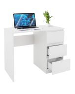Escritorio con 3 cajones 90x76x50 cm blanco ml-design