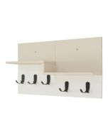 Perchero de pared botaruvn 34x59x13 cm beige/blanco [en.casa]