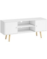Mueble de tv 120x34x50 cm color blanco Homcom, hogar - muebles de salón