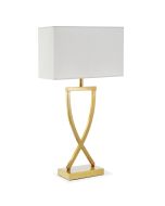 Lámpara de mesa moderna con base, 60w, 27 x 12 x 51,5 cm, latón
