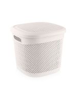 Cesta mediana cuadrada con tapa 15 litros 7house