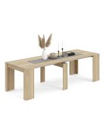 Mesa consola extensible 50-235x90 cm denis roble canadian