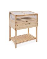 Huerto cuadrado sobre patas de madera, erable, madera, 80x60.4x108.9 cm