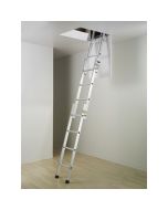 Hailo-9344-001-escalera escamoteable de aluminio hobbystep 3x4