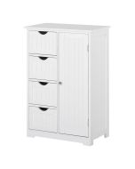 Armario de baño 56x30x83cm madera de ingeniería color blanco kleankin