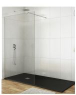 Mampara panel de ducha fijo walk in transparente 8mm antical 160x200 cm