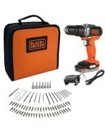 Taladro atornillador de percusión inalámbrico 12 v + 80 accesorios + 1 bate