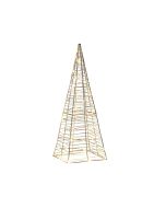Decoración de exterior LED puksala 60 cm árbol de navidad plateado