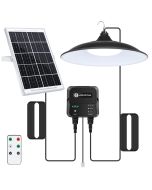 Aigostar lámpara solar exterior con mando a distancia y cuerda de tracción