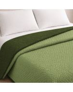 Colcha bicolor reversible oliva/botella cama 150cm donegal collections