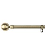 Barra de acero extensible y decorativa  (dorado, 120-210cm bola acero)