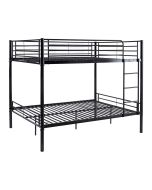 Litera doble "adam" - somier incluido - 140 x 190 cm - negro