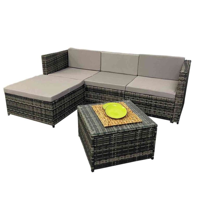 Significado Basura debajo Sofa Chaise Longue de Ratan + Mesa. Modelo SFS-066, Muebles de Jardin y  Terraza | Brico Depôt