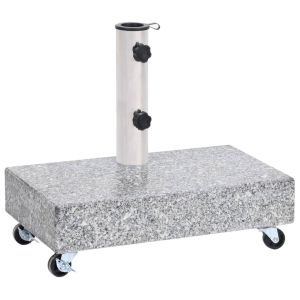 vidaXL base de sombrilla granito gris claro 45x25x8,3 cm