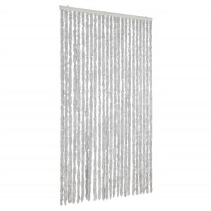 vidaXL cortina antimoscas chenilla gris 100x230 cm