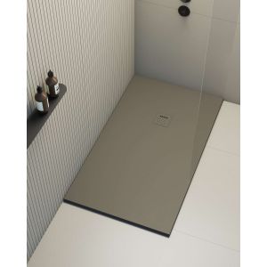Plato de ducha poalgi - 100x160 cm - tundra - extraplano, antideslizante