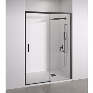 Mampara de ducha corredera 165 a 170x195cm - puerta izquierda - negro mate