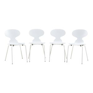 Conjunto de 4 sillas de comedor kil 80x47x48cm blanco [en.casa]