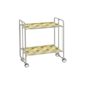 Carrito auxiliar con ruedas bauhaus armazón metálico gris, 2 bandejas