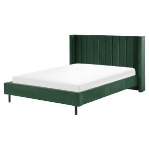 Cama terciopelo villette 160 x 200 cm verde oscuro