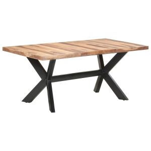 Mesa de comedor de madera acacia acabado miel 180x90x75 cm oif695471