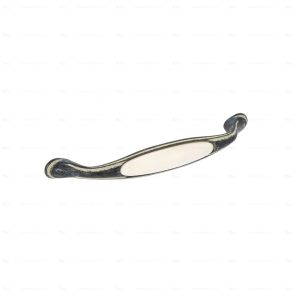 Tirador para muebles de zamac y porcelana, dist entre centros 160mm, lote 6
