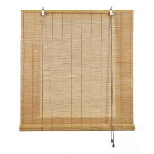 Storesdeco | estor de bambú, estor enrollable de bambú marrón , 90 x 250 cm