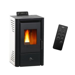 Estufa de pellets de aire anita 9,4 kw sannover blanco