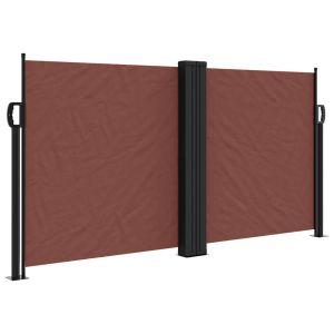 vidaXL toldo lateral retráctil marrón 120x1200 cm
