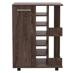 Carrito de bar, bar cart, con botellero y ruedas